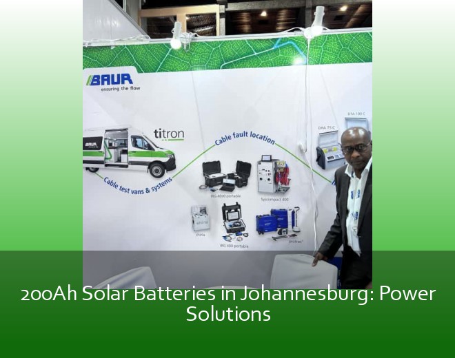 200Ah Solar Batteries in Johannesburg: Power Solutions